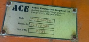 ACE 5540 Tower Crane Number Plate with Number